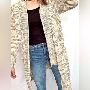 Anthropologie Michael Stars open front knit cotton and linen long cardigan XS
